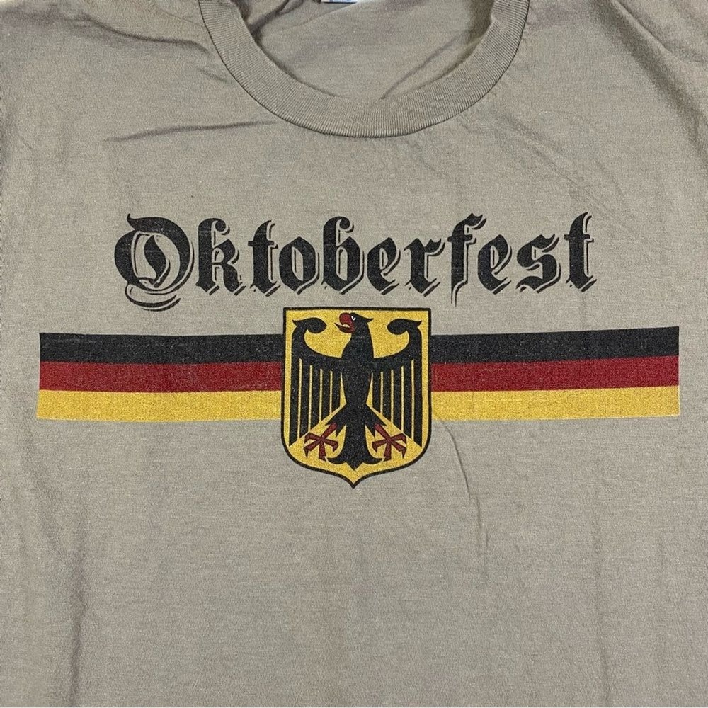 Oktoberfest T-Shirt Mens S Grey Short Sleeve German Beer Munich Germany Festival